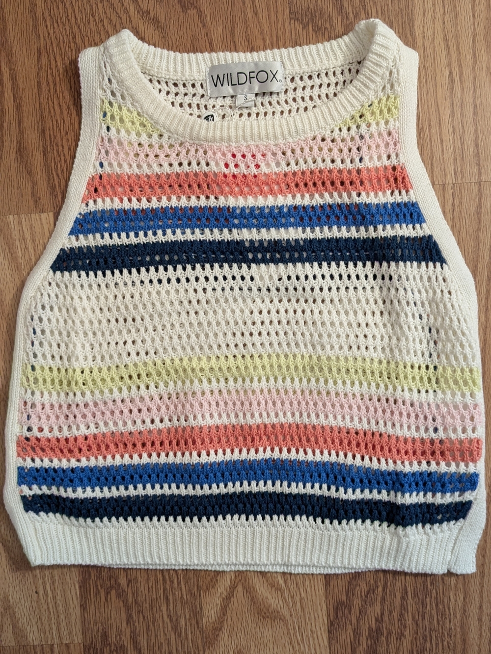 Wildfox Francie Sweater Tank in a multi-colored Nassau Stripe colorway Size Smal - Picture 3 of 15